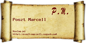 Poszt Marcell névjegykártya